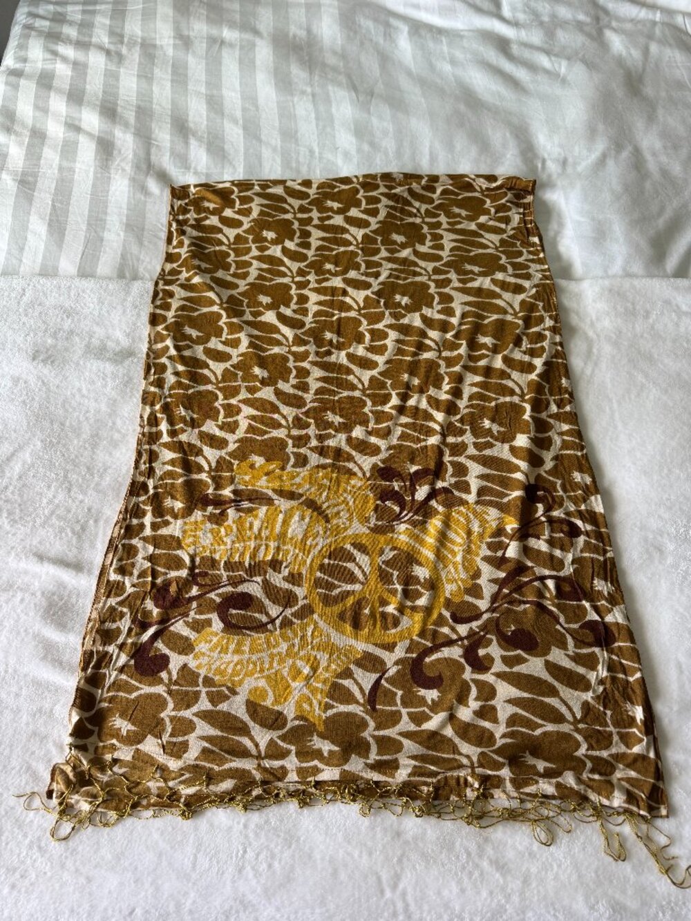 Lucky Brand - Flower Safari Scarf (Brown & Tan)